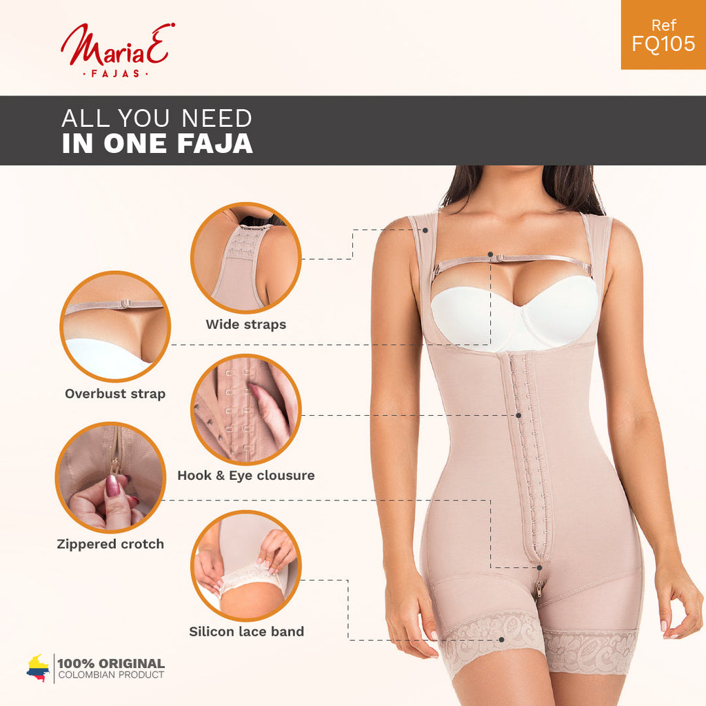 Fajas MaríaE FQ105, Post Surgery Shapewear with Over Bust Strap