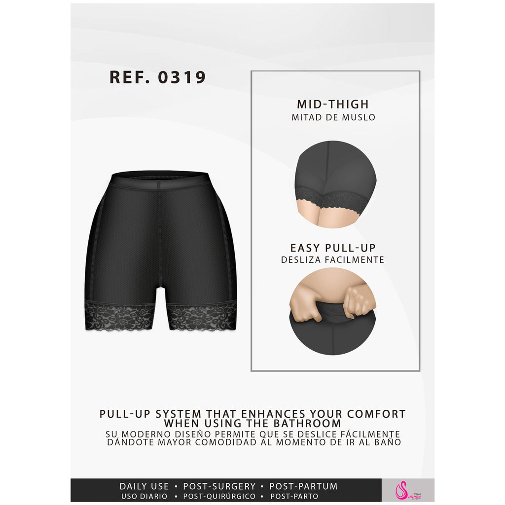 Fajas Salome 0319, BBL Compression Shaper Shorts for Women