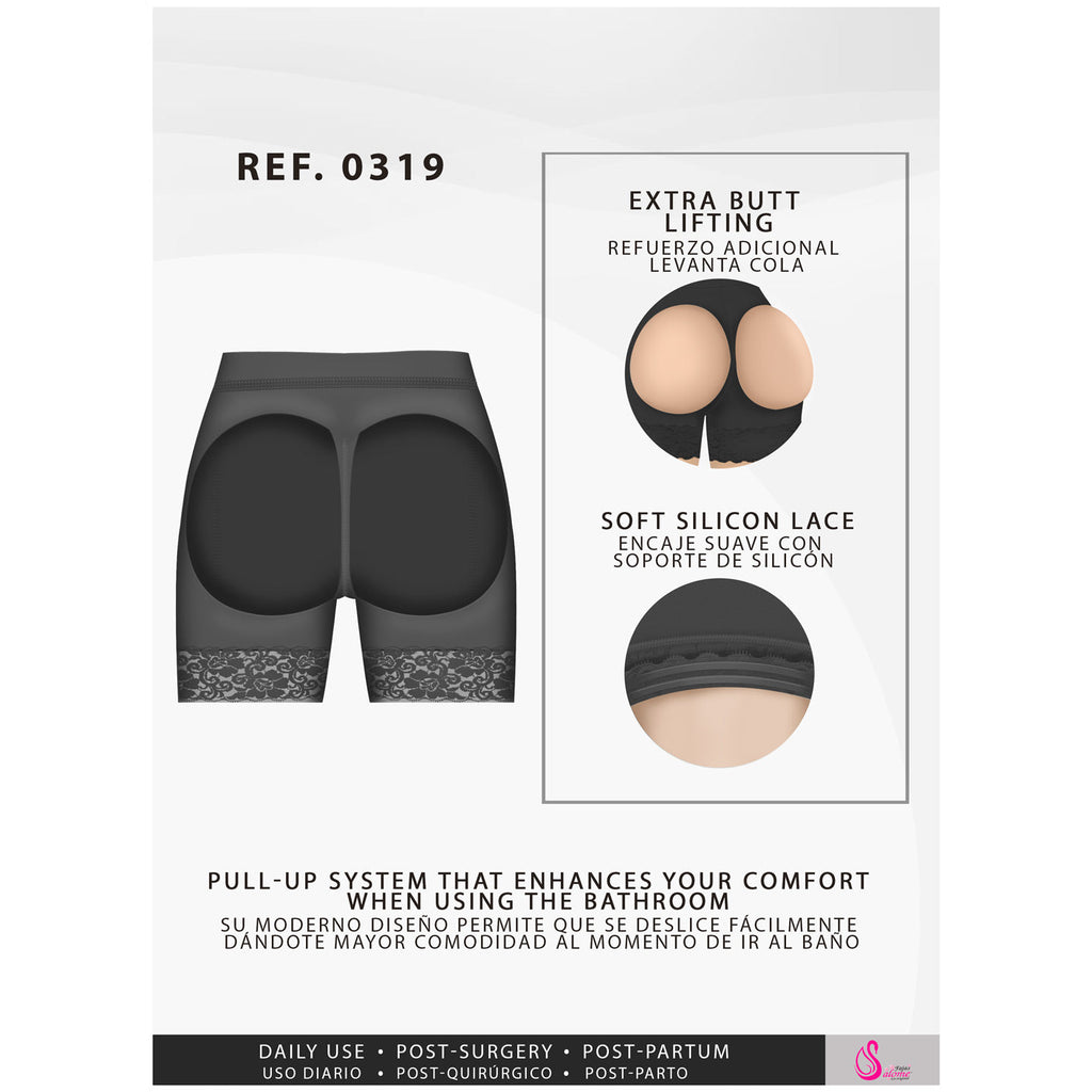 Fajas Salome 0319, BBL Compression Shaper Shorts for Women, Tummy Control  Butt Lifter Mid Thigh Shapewear Shorts
