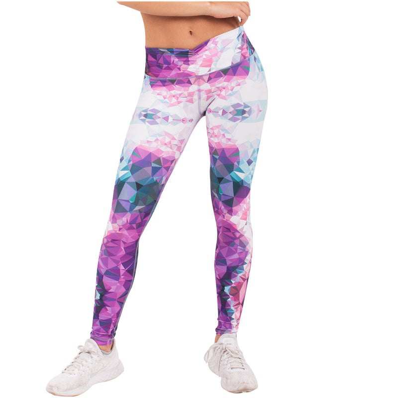 FLEXMEE 946068 Fractals Sublimated Mid Rise Leggings | Microfiber - Pal Negocio