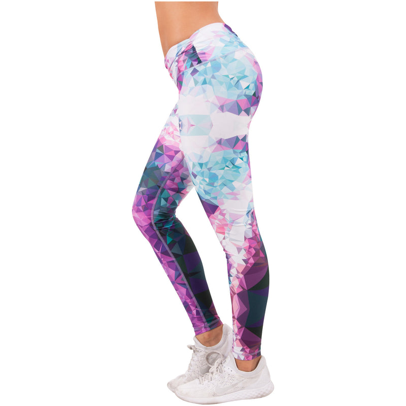 FLEXMEE 946068 Fractals Sublimated Mid Rise Leggings | Microfiber - Pal Negocio