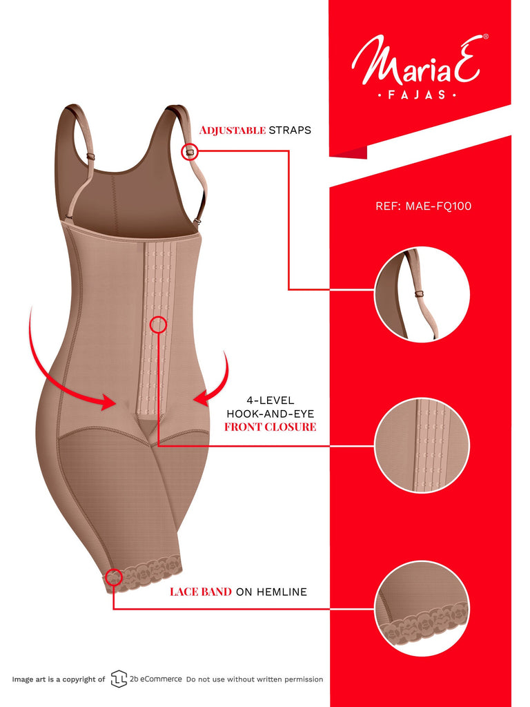Fajas MariaE FQ100 | Post Surgery Body Shaper for Women | Open Bust & Front Closure - Pal Negocio
