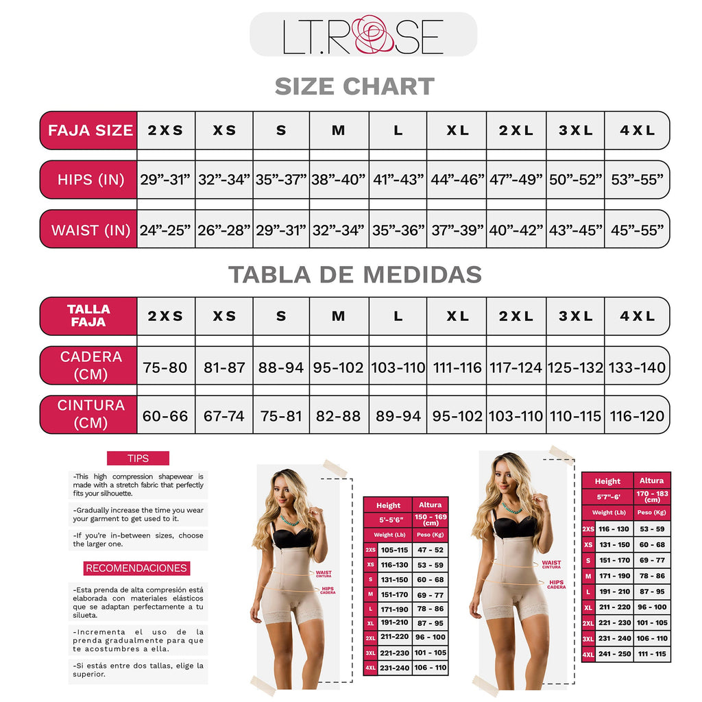 LT.Rose 210210 | Open Bust Tummy Control Butt Lifting Colombian Shapewear for Women | Everyday Use Girdles - Pal Negocio