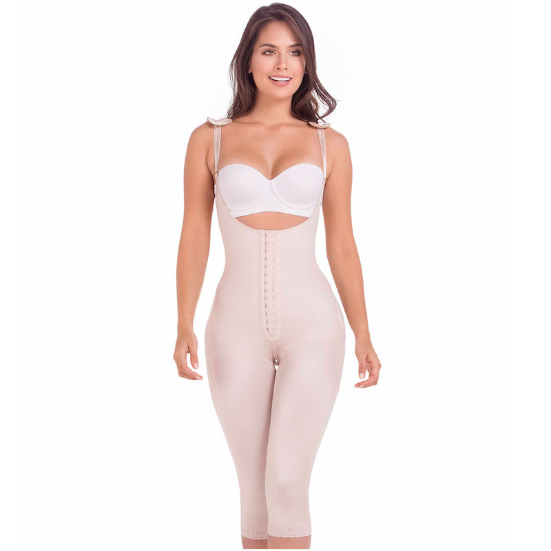 Fajas MariaE 9702 | Postsurgical Full Body Shaper for Women | Open Bust with Front Closure - Pal Negocio