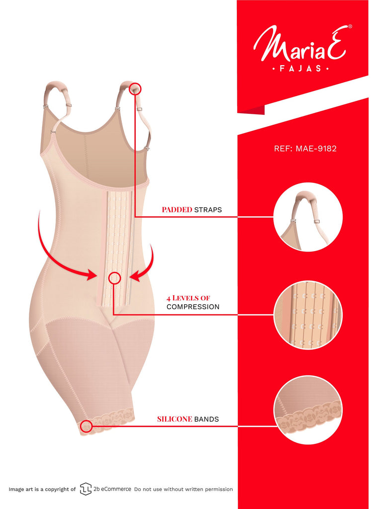 Fajas MariaE 9182 | Postpartum Women's Shapewear with Shoulder Pads | Daily and Postsurgical Use - Pal Negocio