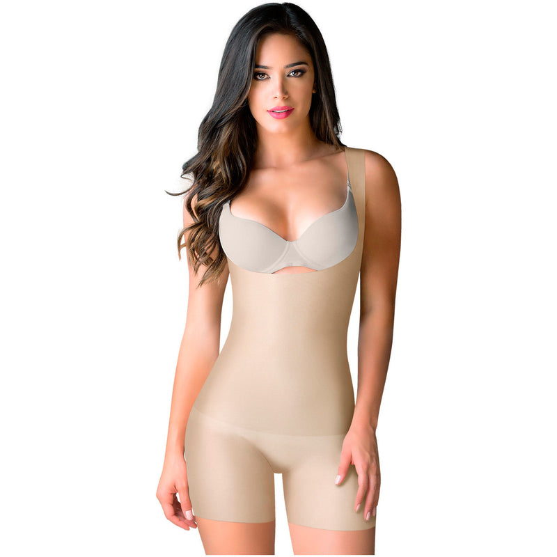 ROMANZA 2033 | Women Tummy Control Shapewear  | Open Bust & Mid Thigh - Pal Negocio