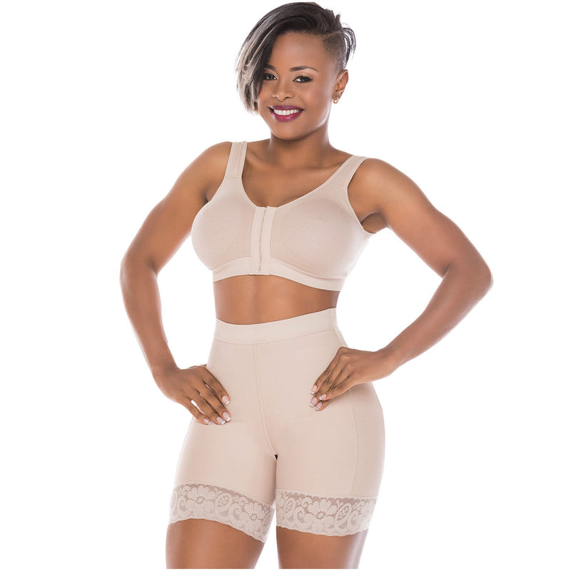 Fajas Salome 0319 | BBL Compression Shaper Shorts for Women | Tummy Control Butt Lifter Mid Thigh Shapewear Shorts | Powernet - Pal Negocio