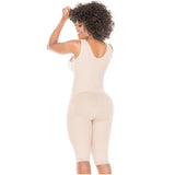 Fajas Salome 0517 | Post Surgery Stage 1 Butt Lifter Full Bodysuit | Open Bust Knee Length Body Shaper for Women | Powernet - Pal Negocio