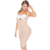 Fajas Salome 0518 | Stage 1 Post Surgery Bodysuit | Knee Length Full Body Shaper for Women | Powernet - Pal Negocio