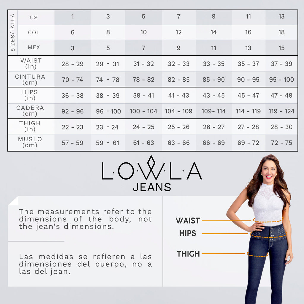 LOWLA 21892 | Skinny Butt Lifting Mid Rise Jeans - Pal Negocio